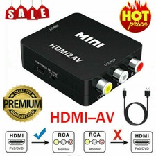 Mini Adaptateur Convertisseur HDMI vers RCA AV/CVSB L/R HD 1080p VG +Cable