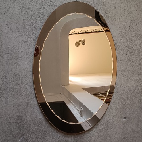 Miroir ovale biseauté - miroir,