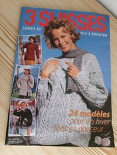 revue 3 SUISSES, 24 modèles hiver à tricoter + explications