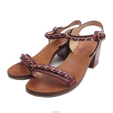 CHANEL Sandales en cuir