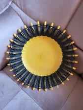 ANCIENNE CORBEILLE à PAIN FRUITS PANIÈRE VIDE POCHES SCOUBIDOU PLASTIQUE VINTAGE