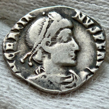 Monnaie, Rome, VALENTINIEN II, Silique, 375-378, Aquilée