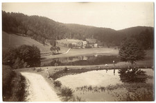 France, Le Val-d'Ajol, Prieuré d'Hérival, vue panoramique  Vintage alb