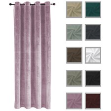 Rideau Occultant En Velours Doux Avec Œillets, Opacité Totale