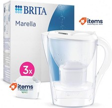 BRITA Marella Carafe Filtrante Blanche (2,4L) Pack De Démarrage Incl. 3x Clair