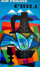 Affiche ancienne Air France