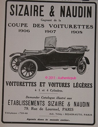 Publicite ancienne automobile - ancienne,