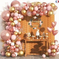 Kit Arche Ballon Rosegold YHmall 150 Pièces Arche Ballon Anniversaire Fille 