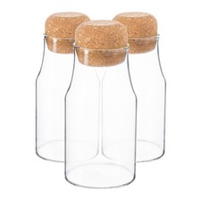 3x Bouteilles verre rangement