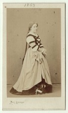 photo cdv c.1863 Paris - Miolan Carvalho Théâtre Lyrique Opéra Faust cantatrice