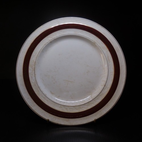 Assiette blanc rouge fleur - assiette,
