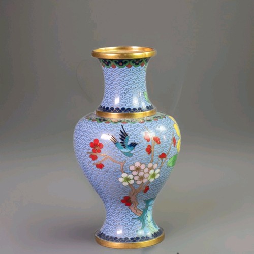 Vase cloisonné chinois - , –