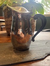 Elégante Verseuse Métal Argenté & Prise en Bois Cafetière