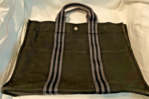 Hermes canvas black - 2, handle