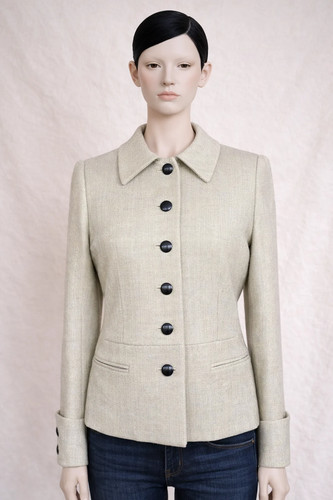 Platine manteau tweed - tweed, vert