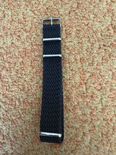 Bracelet De Montre YEMA - Nato Black Perlon 22mm