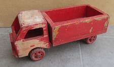 Petit Camion Plateau Bois style Kiddicraft Dejou jouet ancien vintage 1960s 32cm