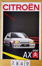 CITROEN AX SPORT Prospectus Fr 12 pages 3/1988