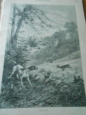Gravure 1890 - Chasse Double