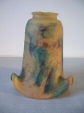 Ancien abat jour tulipe de lampe lustre luminaire pâte de verre signée TIEF n°1