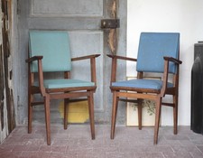 Paire de fauteuil bridge bois