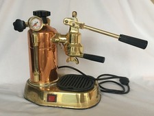 Machine à café expresso Pavoni Europiccola Vintage cuivre et laiton - années 80