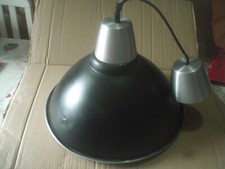 PORTE LAMPE  DÔME ALUMINIUM  VINTAGE ANNEES 80 SUSPENSION