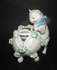 Chat vase porcelaine - vase,