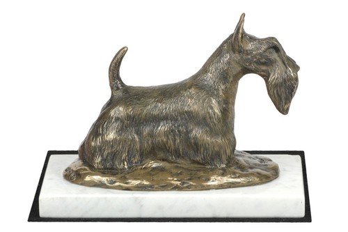 Scottish terrier statue - statue, avec