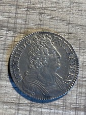 1/2 ECU AUX 3 COURONNES 1710 - LOUIS XIV - SUP