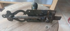 Ancien verrou loquet quincaillerie ancienne porte targette XVIIIe 25.5 cm