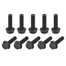 M8x30mm Hexagonal Dentelé Bride Boulons 10.9 Grade Carbone Acier Vis 10pcs