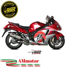 Mivv Suzuki Gsx-R 1300 Hayabusa 2009 Pot Echappement Moto Oval Titane Carbon Cap