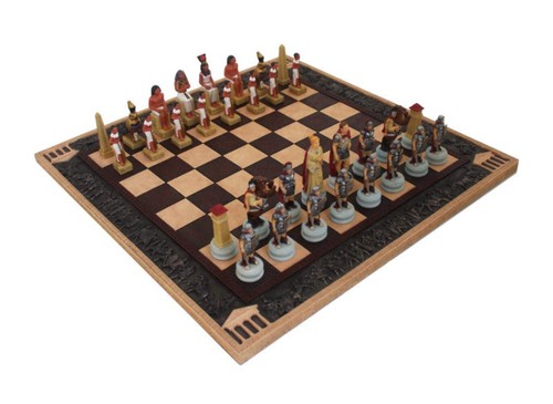 Jeu échecs résine peinte - d'Échecs,