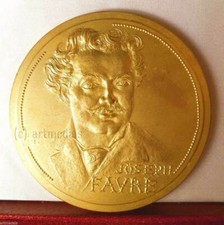 RARE XL CULINARY FRENCH ART MEDAL SWISS CHEF COOKING UNIVERSAL DICTIONARY AUTHOR