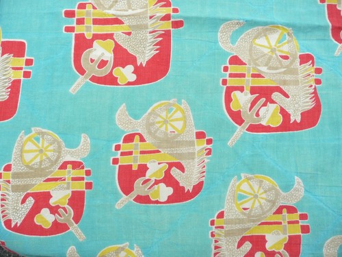 Tissu vintage coton des - vintage, en