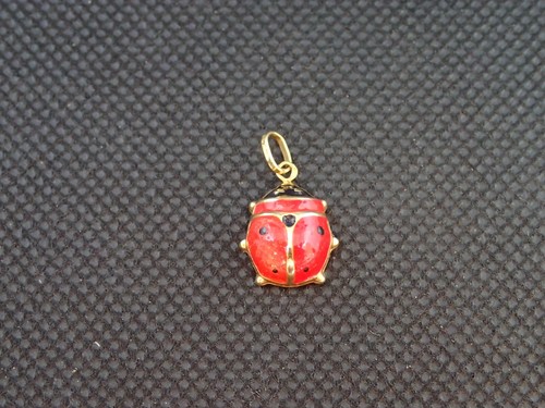 Pendentif coccinelle or - en,