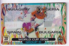 EUROPE TELECARTE / PHONECARD .. U.K 20U UNICOM FOOTBALL SOCCER WORLD CUP 1998