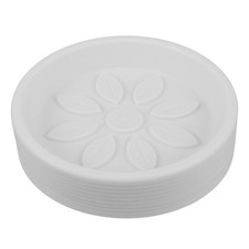  10 Pcs Bac D'égouttage En Résine Soucoupe À Pot Plateau De Plante Carrée