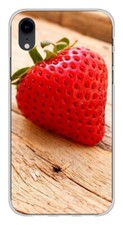 Coque en silicone imprimée compatible Apple iPhone XR Envie d'une fraise