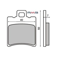 (Paire) Plaquettes de Frein RMS Organique 225100190  Aprilia RS Piaggio Typhoon