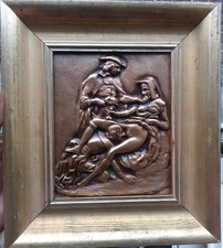 Plaque Bronze Ancienne Curiosa Flandres Curiosité