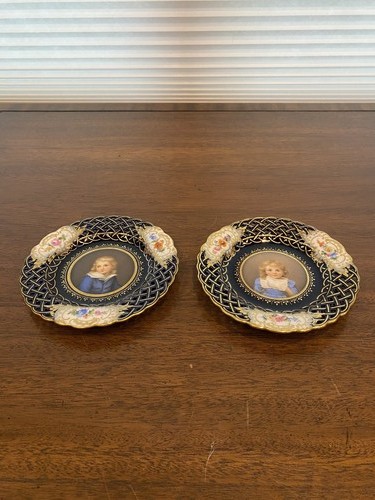 Antique meissen blue - meissen, w/gold