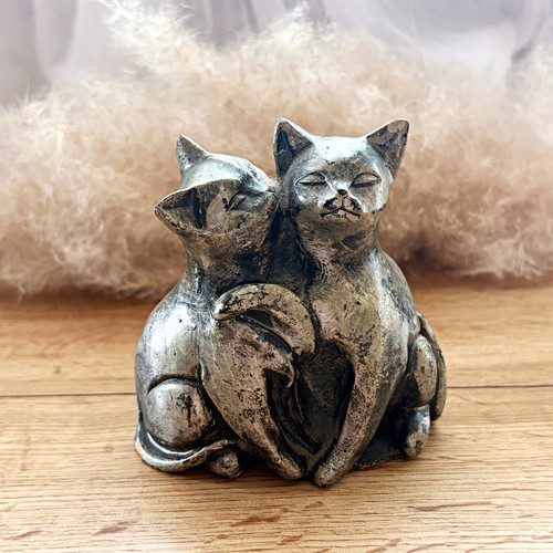 Figurine couple chat poudre - figurine,