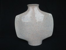 Grand vase vintage en porcelaine emaillée d Yves Mohy pour Virebent France 1970