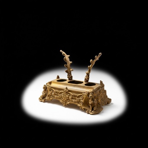 Bel encrier bronze - bel, dore
