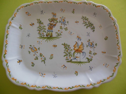 Plat céramique moustiers - en, "moustiers"