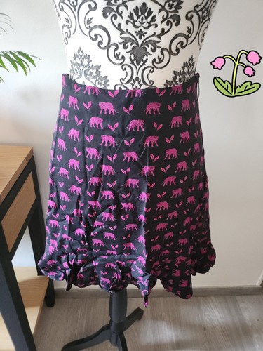 Jupe bizzbee noir imprimé - noir,