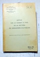 MILITARIA/NOTICE COMBAT A PIED/SECTION GRENADIERS VOLTIGEURS/1974/EMBUSCADES