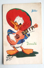 Carte Postale Ancienne Donald Chocolat TOBLER Walt Disney Années 50 Postcard